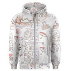 London-paris-drawing-vector-london-comics Men s Zipper Hoodie