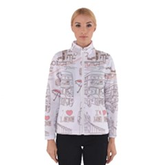 London-paris-drawing-vector-london-comics Women s Bomber Jacket