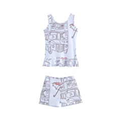 London-paris-drawing-vector-london-comics Kids  Boyleg Swimsuit