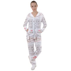 London-paris-drawing-vector-london-comics Women s Tracksuit