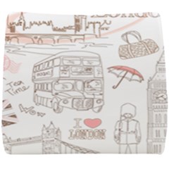 London-paris-drawing-vector-london-comics Seat Cushion