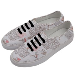 London-paris-drawing-vector-london-comics Men s Classic Low Top Sneakers