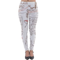 London-paris-drawing-vector-london-comics Lightweight Velour Leggings