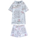 London-paris-drawing-vector-london-comics Kids  Swim Tee and Shorts Set View1