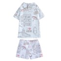 London-paris-drawing-vector-london-comics Kids  Swim Tee and Shorts Set View2