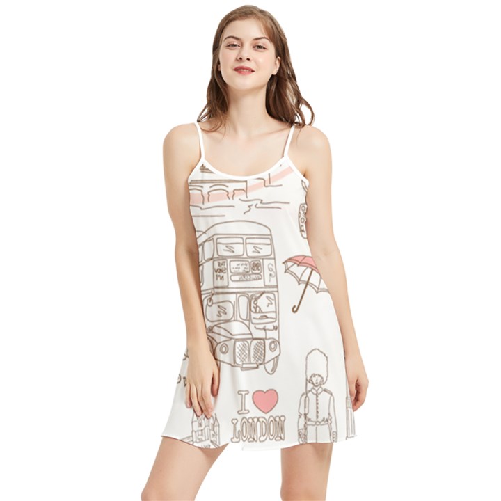 London-paris-drawing-vector-london-comics Summer Frill Dress