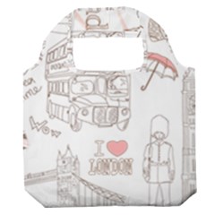 London-paris-drawing-vector-london-comics Premium Foldable Grocery Recycle Bag by Jancukart