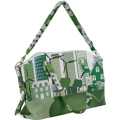 Vector-energy-saving-caring-for-the-earth Canvas Crossbody Bag