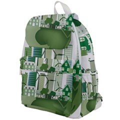 Vector-energy-saving-caring-for-the-earth Top Flap Backpack