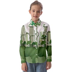 Vector-energy-saving-caring-for-the-earth Kids  Long Sleeve Shirt