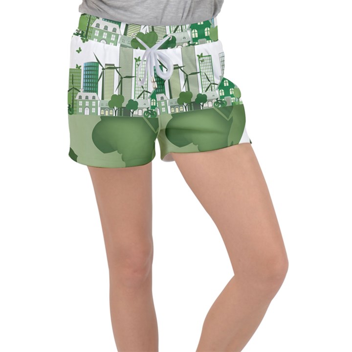 Vector-energy-saving-caring-for-the-earth Velour Lounge Shorts