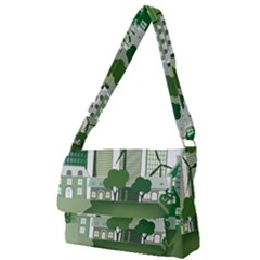 Vector-energy-saving-caring-for-the-earth Full Print Messenger Bag (s)