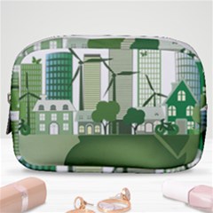 Vector-energy-saving-caring-for-the-earth Make Up Pouch (small) by Jancukart