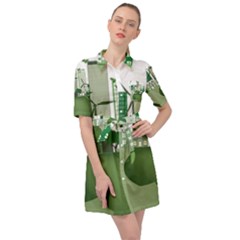 Vector-energy-saving-caring-for-the-earth Belted Shirt Dress