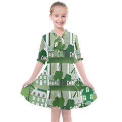 Vector-energy-saving-caring-for-the-earth Kids  All Frills Chiffon Dress