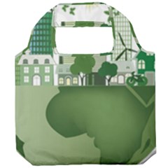 Vector-energy-saving-caring-for-the-earth Foldable Grocery Recycle Bag by Jancukart