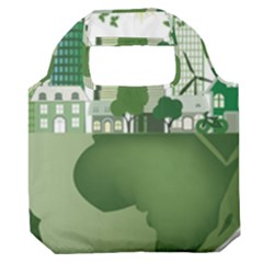 Vector-energy-saving-caring-for-the-earth Premium Foldable Grocery Recycle Bag