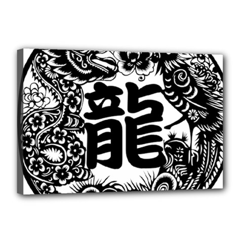 Chinese-dragon Canvas 18  X 12  (stretched)