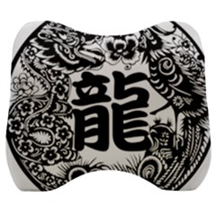 Chinese-dragon Velour Head Support Cushion