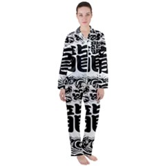 Chinese-dragon Satin Long Sleeve Pajamas Set