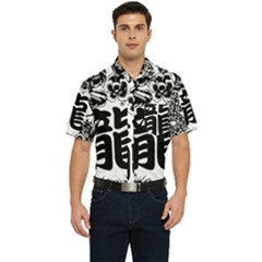 Chinese-dragon Men s Short Sleeve Pocket Shirt 