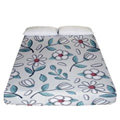 Flowers Pattern Fitted Sheet (california King Size) by hanggaravicky2