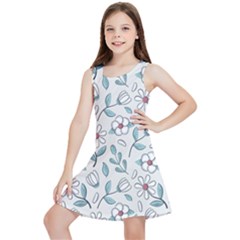 Flowers Pattern Kids  Lightweight Sleeveless Dress by hanggaravicky2