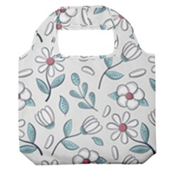 Flowers Pattern Premium Foldable Grocery Recycle Bag