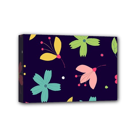 Colorful Floral Mini Canvas 6  X 4  (stretched)