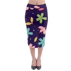 Colorful Floral Midi Pencil Skirt by hanggaravicky2