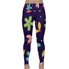 Colorful Floral Lightweight Velour Classic Yoga Leggings