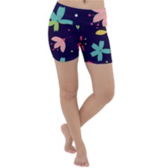 Colorful Floral Lightweight Velour Yoga Shorts