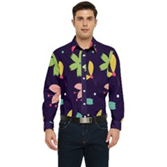 Colorful Floral Men s Long Sleeve  Shirt by hanggaravicky2