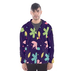 Colorful Floral Men s Hooded Windbreaker