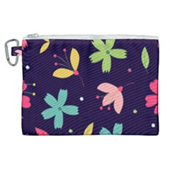 Colorful Floral Canvas Cosmetic Bag (xl) by hanggaravicky2