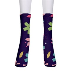 Colorful Floral Crew Socks