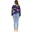 Colorful Floral Women s Lightweight Cropped Hoodie View4