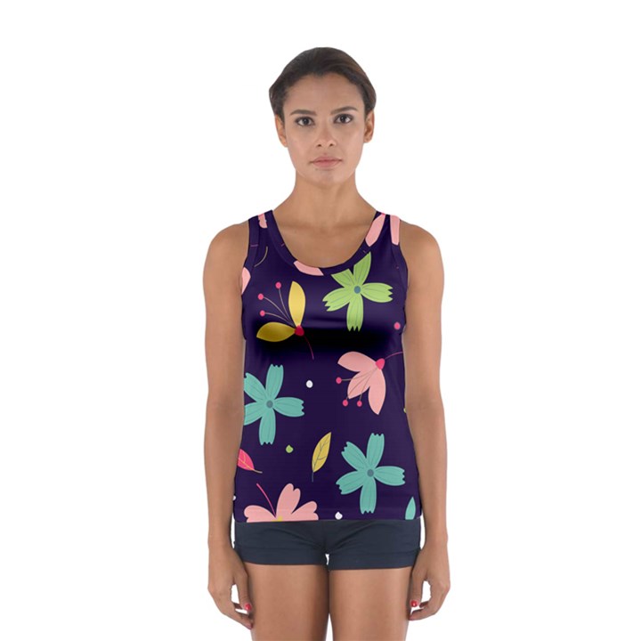 Colorful Floral Sport Tank Top 