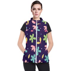 Colorful Floral Women s Puffer Vest