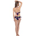 Colorful Floral Cross Front Halter Bikini Set View2