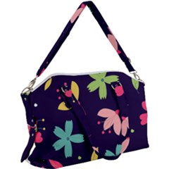 Colorful Floral Canvas Crossbody Bag by hanggaravicky2