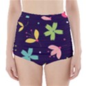 Colorful Floral High-Waisted Bikini Bottoms View1