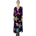 Colorful Floral Button Up Boho Maxi Dress View1