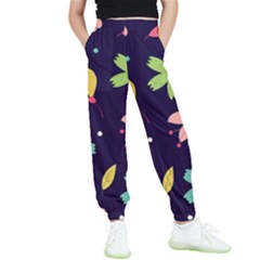 Colorful Floral Kids  Elastic Waist Pants by hanggaravicky2