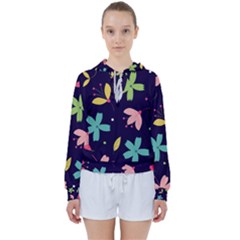 Colorful Floral Women s Tie Up Sweat