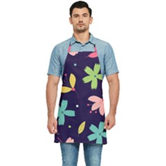 Colorful Floral Kitchen Apron by hanggaravicky2