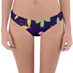 Colorful Floral Reversible Hipster Bikini Bottoms