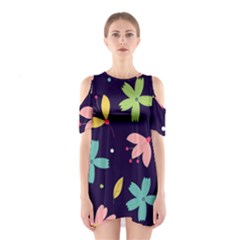 Colorful Floral Shoulder Cutout One Piece Dress by hanggaravicky2