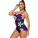 Colorful Floral Retro Full Coverage Swimsuit View2