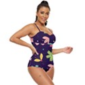 Colorful Floral Retro Full Coverage Swimsuit View3